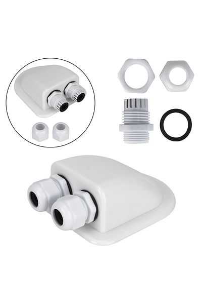 Choice Solar Car Junction Box Dual Hole Roof Wire Entry Cable Connector RV Parts & Accessories