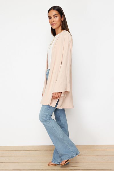 Trendyol Modest Stone Woven Linen Look Kimono TCTSS24KK00004
