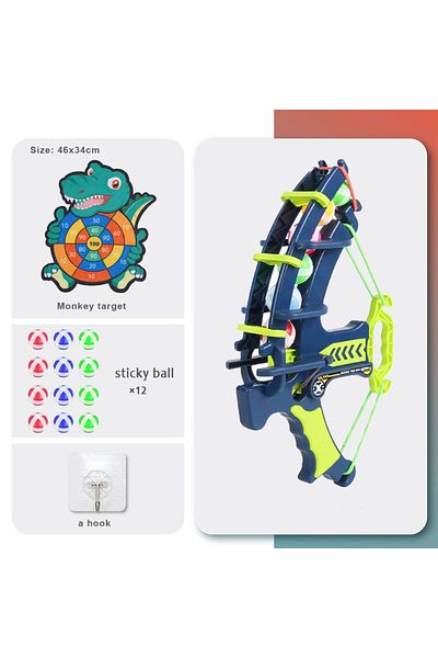 Kidsbele Dinosaur Sticky Ball Bow Target Dartboard Elephant Educational Toy Kids Slingshot Play Arrow Toy ...