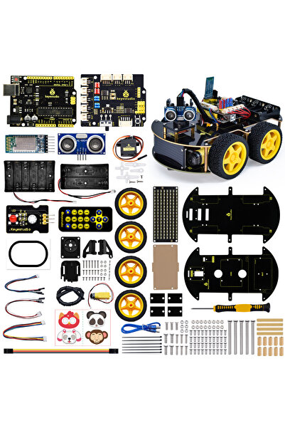 Choice Keyestudio 4WD Multi BT Robot Car Kit V2.0 W/LED Display For Arduino Robot Kit DIY Electronic Kit...