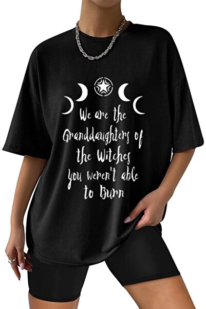 Frisson Tricou negru cu imprimeu Moon Star - pentru nepoate, mărime mare