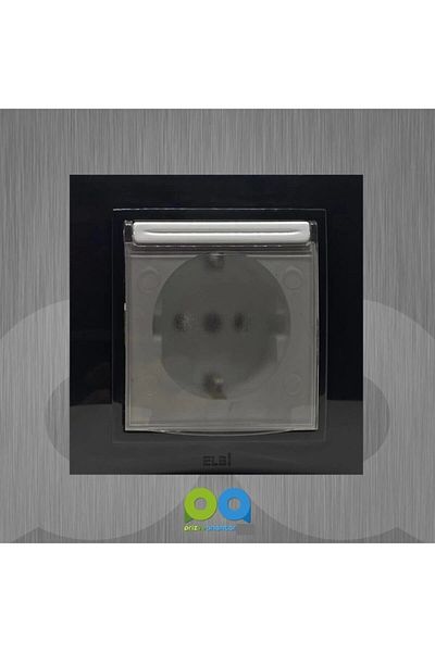 ELBİ Zena Covered Grounded Socket Frame Black White Color