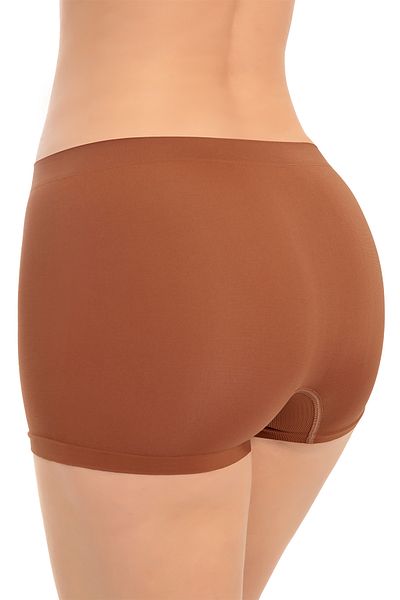 Cottonhill Premium - Дамски кафяви ултра-удобни безшевни боксерки