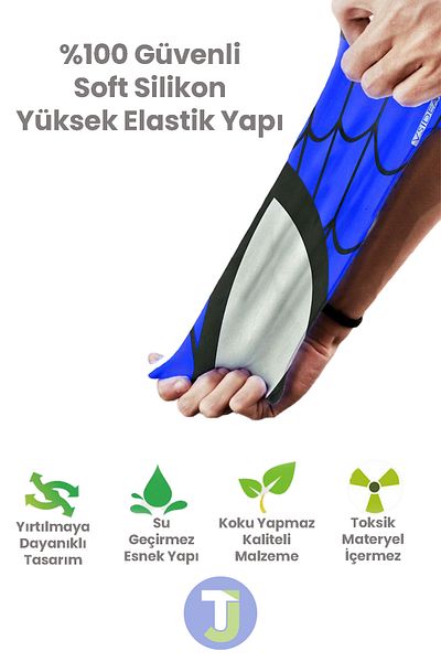 Technojet Șapcă de mare pentru piscină pentru copii, din silicon, flexibilă, ușoară, impermeabilă