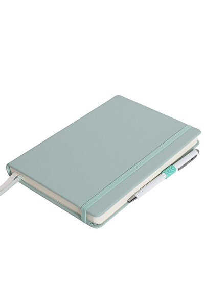 Victoria's Journals دفتر ملاحظات مخطط بغطاء صلب من سميث، 14x20 سم-أخضر