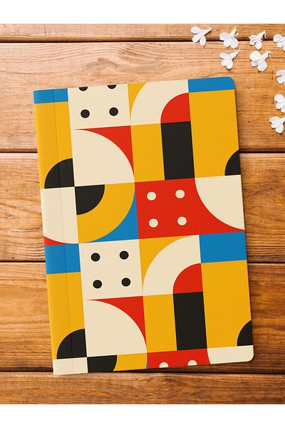 Postifull Caiet fără linii, caiet colorat și cu modele, blocnotes, caiet de gândire și memorie, 64 de coli, 14*21 cm