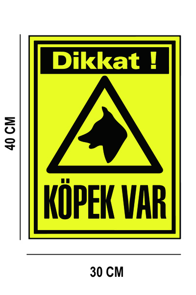 Yoko Home Caution Dog Var Written Foil (Pasted on Flat Floor) Adhesive Paper