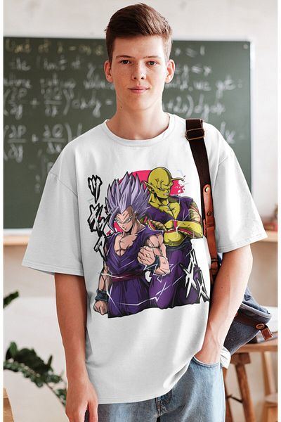 Fuddy Moda Μπλουζάκι με στάμπα Dragon Ball Super Hero, Unisex Anime Printed T-shirt