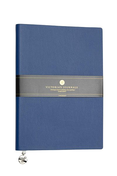Victoria's Journals Caiet Smyth Classic Flex Cover cu dungi, 14,8x21 cm -Albastru