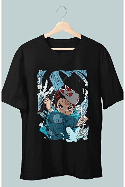 Fuddy Moda Oversize kroj Demon Slayer Tanjiro V3 Štampano T-shirt , unisex an...