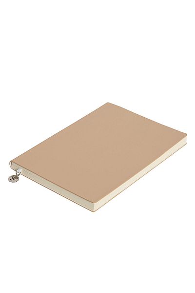 Victoria's Journals Smyth Classic Flexible Cover Striped Notebook, 14.8x21 cm -Beige