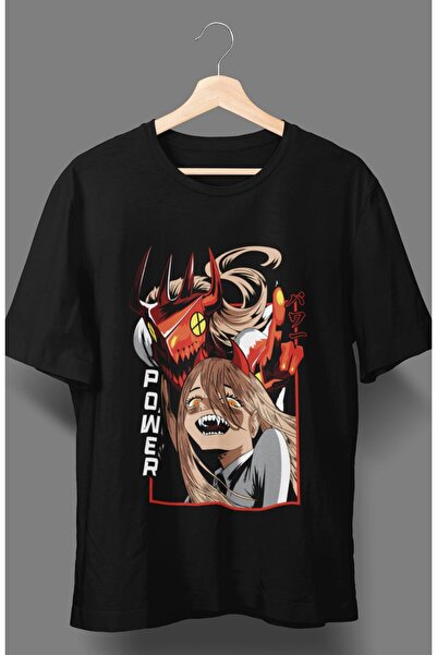 Fuddy Moda Power Chainsaw Man V3 Унісекс Футболка з принтом Oversize