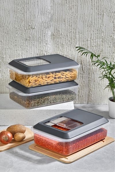 morponi 5 Liter 1 Piece Dry Fabric Plastic - Multi-Purpose Dry Food Storage Container