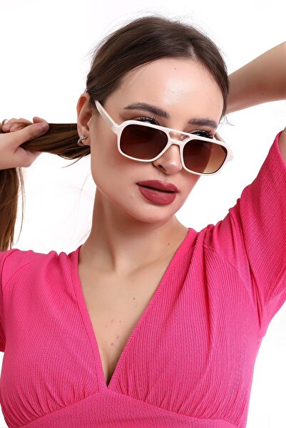 MACERATİ Cream Bone Sunglasses