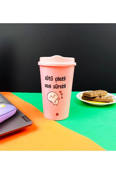 hediyeofisi كوب قهوة بلاستيك بتصميم شعار