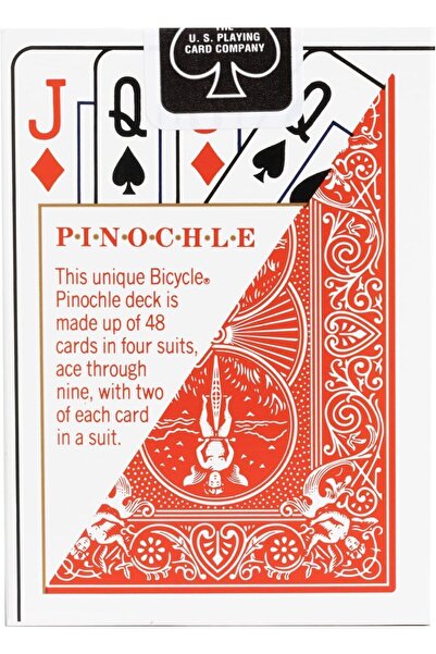 Bicycle Pinochle Game Card Red Deck