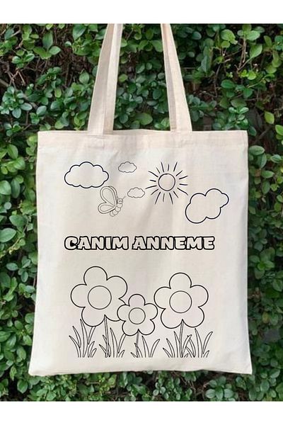 Cemira Cadou de Ziua Mamei, Geantă de pictură cadou florală pentru mamă, Geantă de pânză, Geantă de pânză pentru pictură