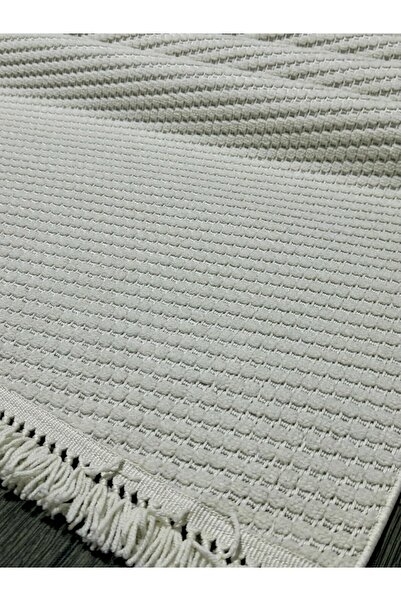 MBA ELİZA 1063 KREM Yumuşak Dokulu Halı Kilim Salon Mutfak Koridor Kesme Yoll...