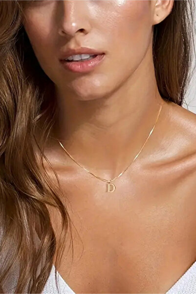 Azuris Silver AZURİS SİLVER 925K GÜMÜŞ GURMET ZİNCİR D HARFİ HARFLİ KOLYE