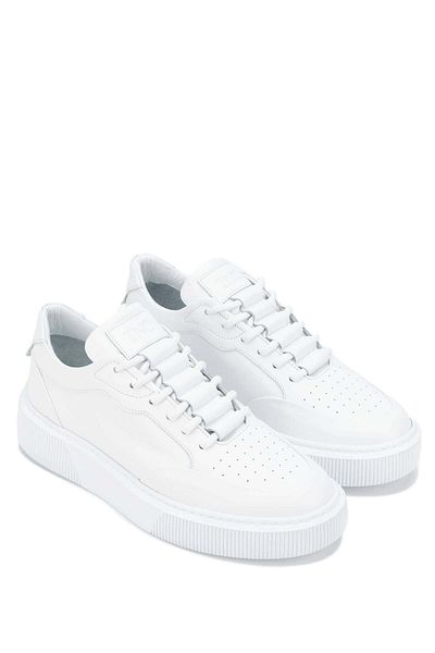Tamer Tanca Men's Genuine Leather White Sports Shoes