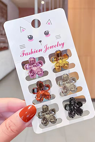 C&E Design Kadın 6'lı Mini Papatya Mandal Toka Seti