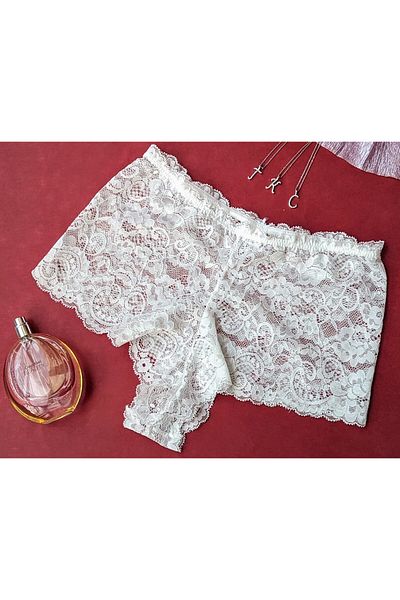 New Season Fantasy Σετ δαντέλα Bralet και σορτς - Χωρίς καπέλο και με επένδυση