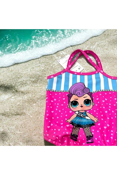Esterella Disney Printed Girl's Swimsuit - Cross Strap Children's Swimsuit / Lol-mickey-frozen Girl's Swimsuit