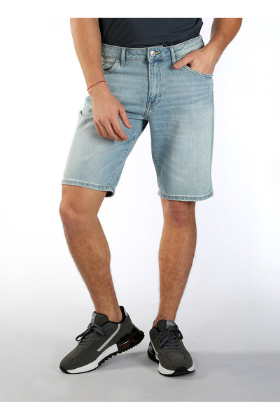 Lee Cooper Мъжки дънкови шорти с нормална кройка 242 LCM 121069 ELYO MANDIE DB LIGHT