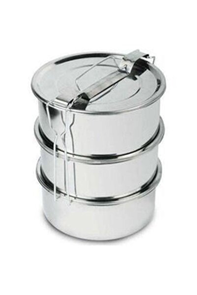 ÖZBİR وعاء منزلي من الفولاذ المقاوم للصدأ Özbir 3 قطع، مقاس الحجر 12 × 4.5 سم...