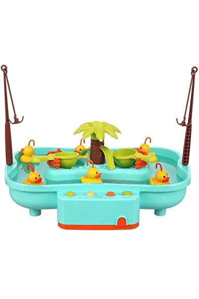 DEDE Çocuk Renkli Eğlenceli Pilli Havuzlu Ördek Yakalama Oyun Seti