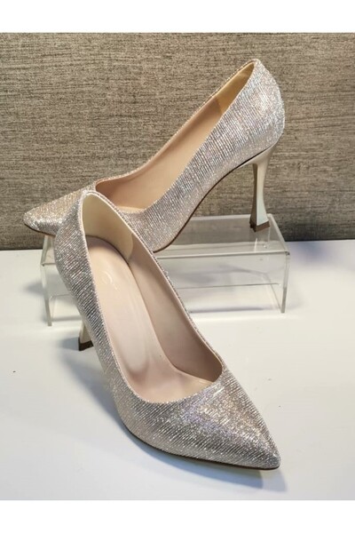 Pretty 9246 Kadın Simli 9 Cm Kadeh Ökçe Stiletto