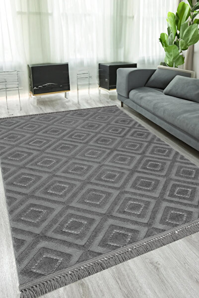 NaRStore Home İskandinav Dokuma Bukleli Modern Geometrik Salon Halısı Mutfak ...