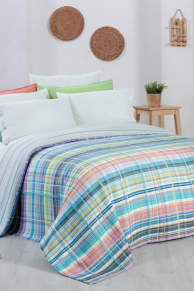 Sarev 100% Cotton Viola Multi Single Pique Set