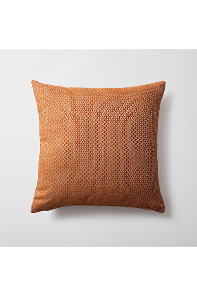Fineroom Living "Arte" - وسادة رمي برتقالية منقوشة هندسية مقاس 50 × 50 (تتضمن...