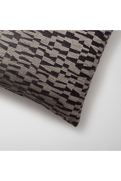 Fineroom Living " Bistro " - Geometric Patterned 45x45 Throw Pillow - Anthracite (Ic Pillow Included)