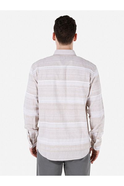 Colin's Cămașă Bej pentru bărbați - Model U. Sleeve
