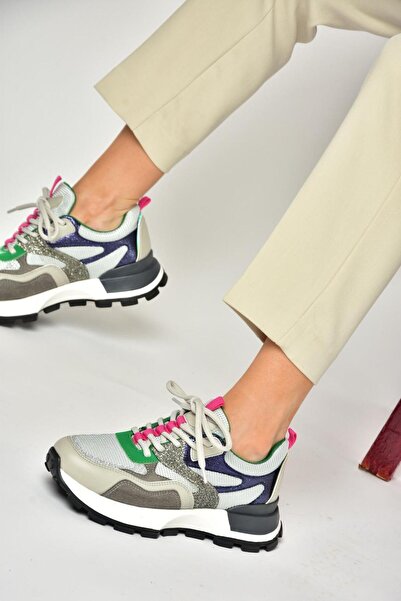 Fox Shoes S312214109 Gray Thick Sole Sneakers Sneakers