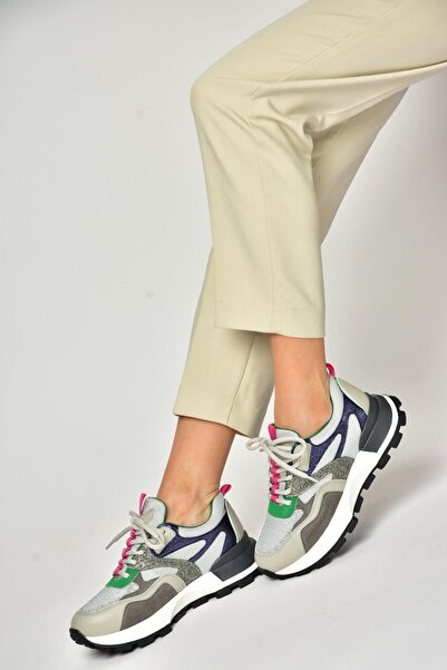 Fox Shoes S312214109 Gray Thick Sole Sneakers Sneakers