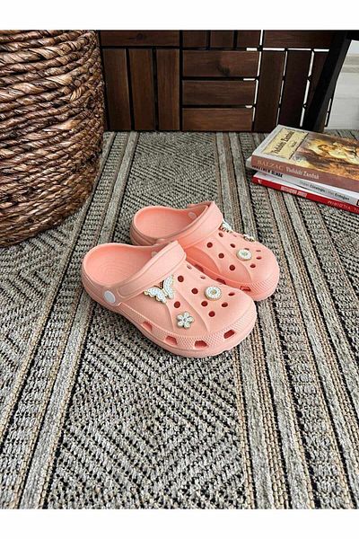Behtah Kundura Girls Boys Kids 6 Pieces Jibbitz Ornate Gift Closed Front Garden Pool Daily Sandals Slippers