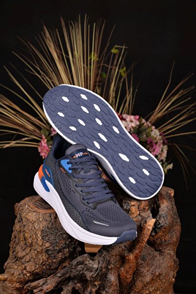 M.P. Erkek Lacivert Yazlık Terletmez Nefes Alır Ortopedik Kaydırmaz Taban Hafif Rahat Tarz Spor Ayakkabı