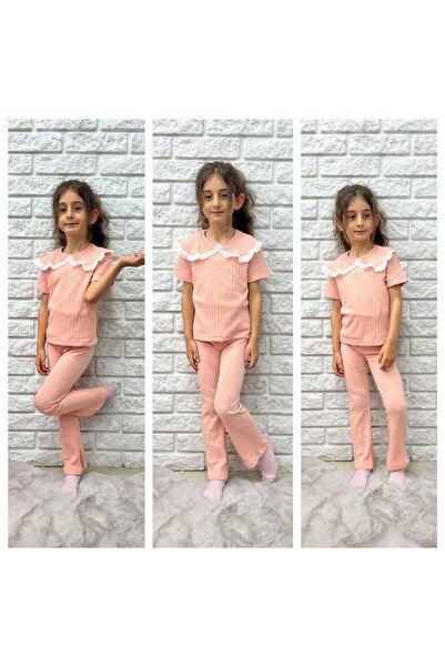 KAMİKAM Costum de vară pentru fete, cu dantelă cu guler, Mărimea 1-2, VĂ RECO...