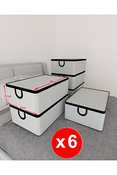 St Morritz 6 adet Geniş Hacim Kulplu Baza Altı Çek Yat Kıyafet Eşya Düzenleyi...