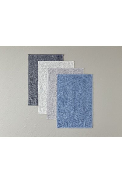 St Morritz Σετ πετσετών Sylvia Jacquard Cotton 4 τεμαχίων - 30x45 εκ. Λευκό-Α...