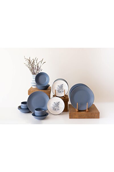 Keramika Takım Yemek Blue Magıc 24 Parça 6 Kişilik