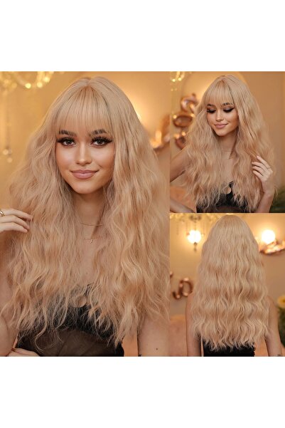 Peruk Avm Luxury Kıvırcık perçemli Karamel Vip Model