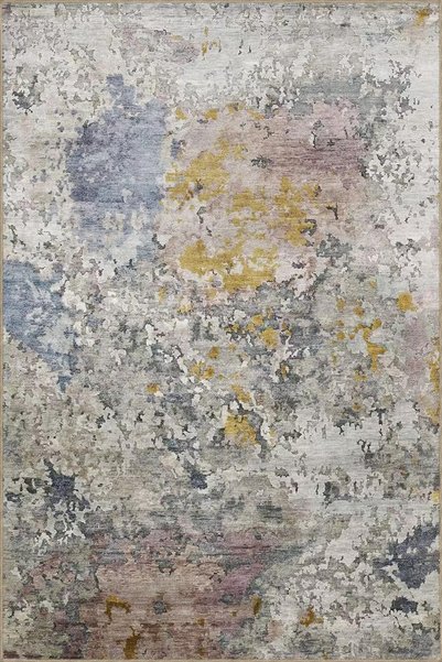 Rugs Modern Halı Gray Vintage Modern Patterned Woven Base Carpet Miravip1005