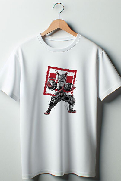 Vordevia Attack On Titan Anime Štampano Oversize kroj okrugla kragna Bela majica