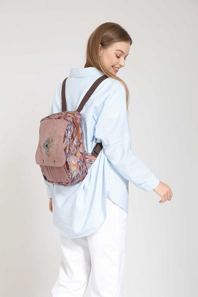 Street Bag Ethnic Koala Embroidered Bohemian Patterned Backpack - Daily Travel Use