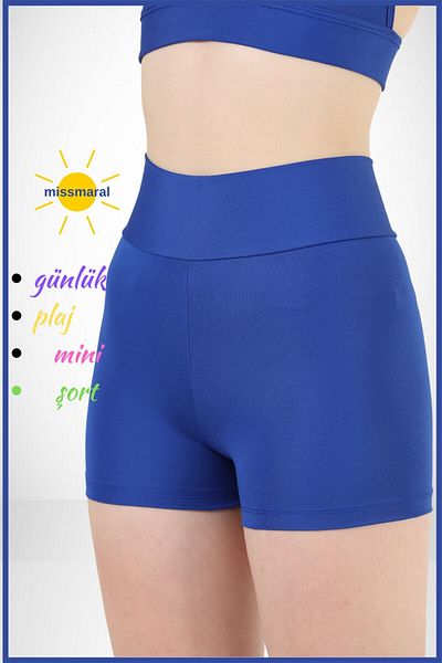 missmaral Női mini leggings tengeri medencés rövidnadrág Saks kék napi használatra feszesítő fitt megjelenés 1080