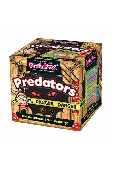 Green Board Games Brainbox 90053 Greenboard - لعبة بطاقة الذاكرة للحيوانات المفترسة (PREDATORS) - إنجليزي